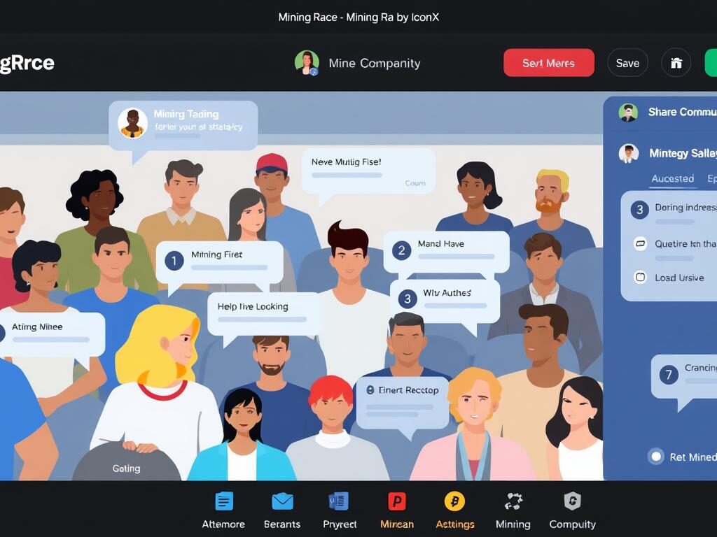 Mining-Race-by-IconX-community-event-showing-users-collaborating-1024x768 Mining Race by IconX: The Revolutionary Bitcoin Mining Experience Explained